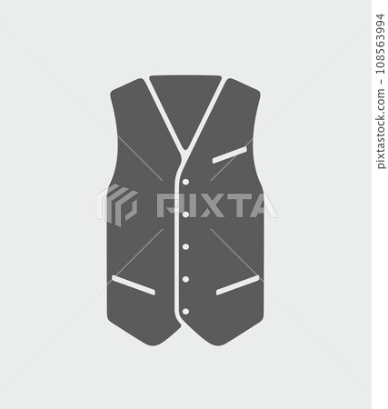Men's business waistcoat icon on a background. 108563994