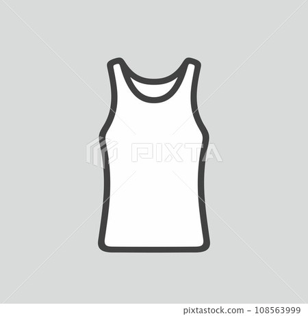 Women's tank top line icon on a background. Women's tank top line icon on a background. 108563999