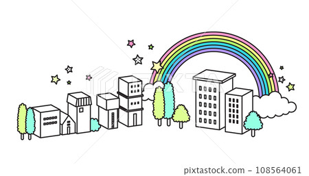 簡單的城市景觀圖 簡單的城市景觀圖 108564061