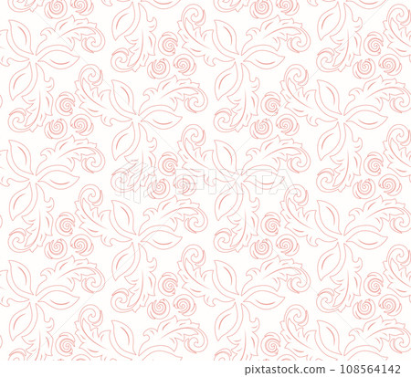 Floral Seamless Pattern With Leaves 108564142