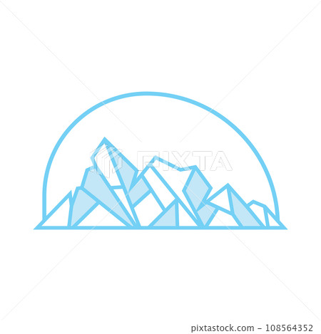 Mountain Logo, Antarctic Iceberg Logo Design, Nature Landscape Vector, Product Brand Illustration Icon Mountain Logo, Antarctic Iceberg Logo Design, Nature Landscape Vector, Product Brand Illustration Icon 108564352