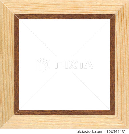 Wooden marquetry frame, wooden frame made of a combination of different woods 108564481