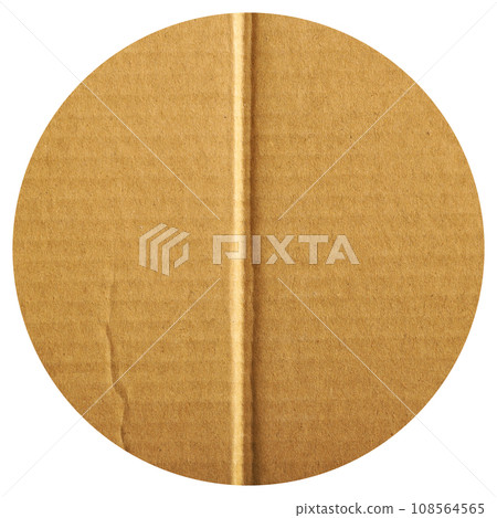 Brown and beige colored corrugated cardboard detail 108564565