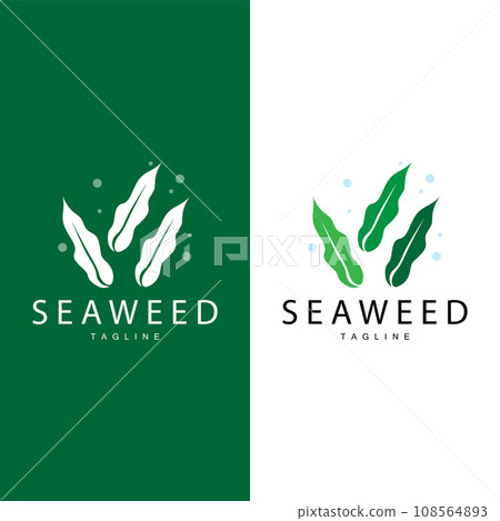 Seaweed Logo Design, Underwater Plant Design Illustrations, Cosmetics and Food Ingredient Seaweed Logo Design, Underwater Plant Design Illustrations, Cosmetics and Food Ingredient 108564893