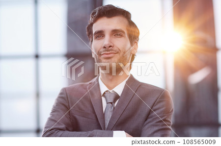 Formal business male portrait. Confident successful businessman or manager Formal business male portrait. Confident successful businessman or manager 108565009