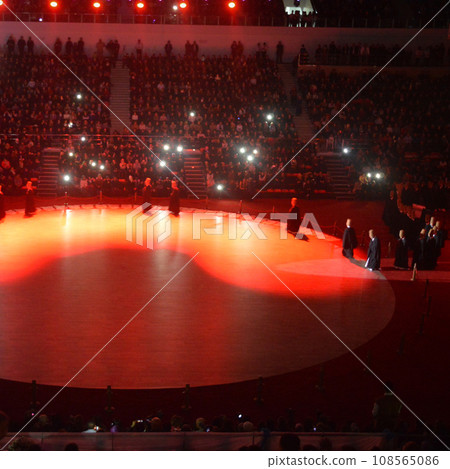 Sema show and dervishes, dervishes spinning around with mystical music, Konya Turkey 108565086