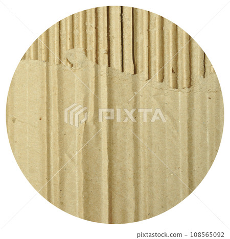 Brown and beige colored corrugated cardboard detail 108565092