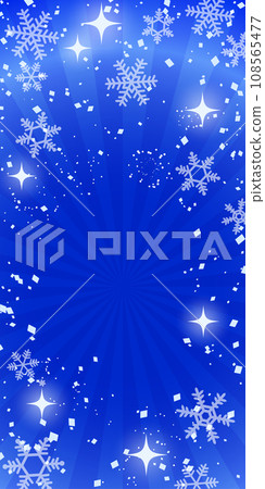 Background illustration with sparkling snowflakes (blue) 108565477