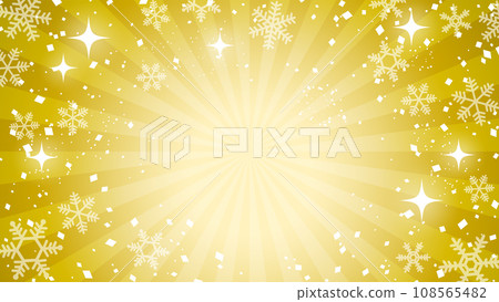 Background illustration with sparkling snowflakes (golden) Background illustration with sparkling snowflakes (golden) 108565482
