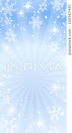 Background illustration with sparkling snowflakes (ice blue) 108565485
