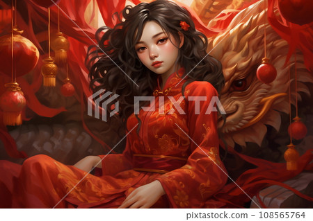 Chinese New Year. Chinese Dragon symbol of 2024 108565764