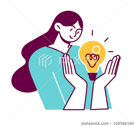 Woman has an idea and wants to make it happen. 108566190