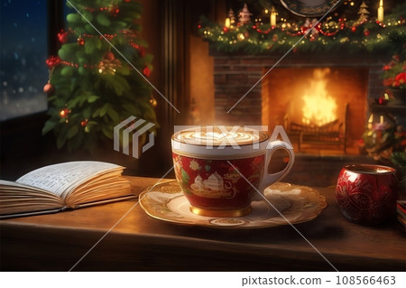 Christmas season warm room and drinks Christmas season warm room and drinks 108566463