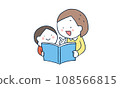 孩子和媽媽看書 108566815
