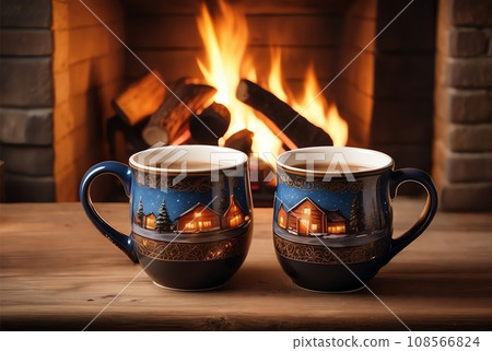 壁爐和熱飲 壁爐和熱飲 108566824