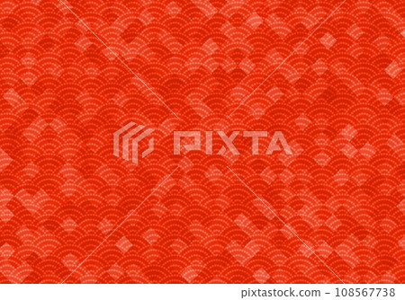 Japanese paper diagonal lattice wave pattern red Japanese paper diagonal lattice wave pattern red 108567738