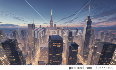 從上面看城市夜景 108568500