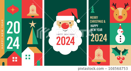 Happy New Year 2024, poster, banner and card design Happy New Year 2024, poster, banner and card design 108568753