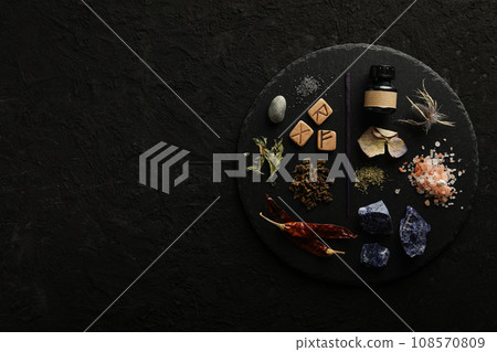 Magic, occult, esoteric, divination and wicca concept, space for text 108570809