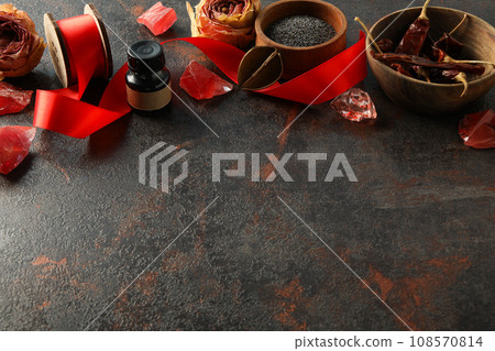 Magic, occult, esoteric, divination and wicca concept, space for text 108570814