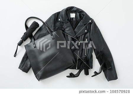 Stylish female fall season clothes and accessories Stylish female fall season clothes and accessories 108570928