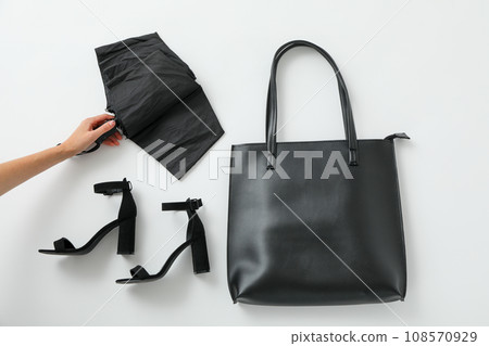 Stylish female fall season clothes and accessories Stylish female fall season clothes and accessories 108570929