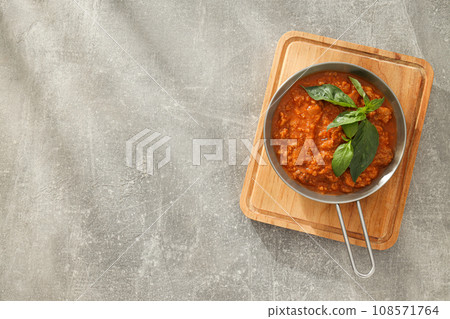 Bolognese sauce, concept of tasty and delicious food 108571764