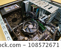 Inside a dusty computer before cleaning 108572671