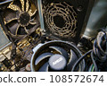 Inside a dusty computer before cleaning 108572674