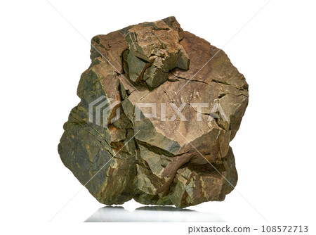 Isolated Single Frodo stone for aquascaping aquarium on the white background. Very rough textured stones. Isolated Single Frodo stone for aquascaping aquarium on the white background. Very rough textured stones. 108572713