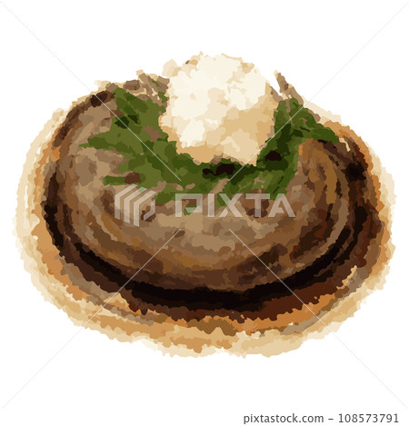 Japanese style hamburger steak illustration material vector Japanese style hamburger steak illustration material vector 108573791