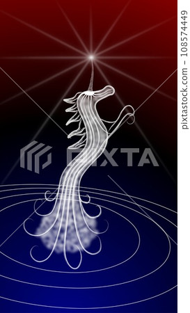 Unicorn light line drawing illustration Unicorn light line drawing illustration 108574449