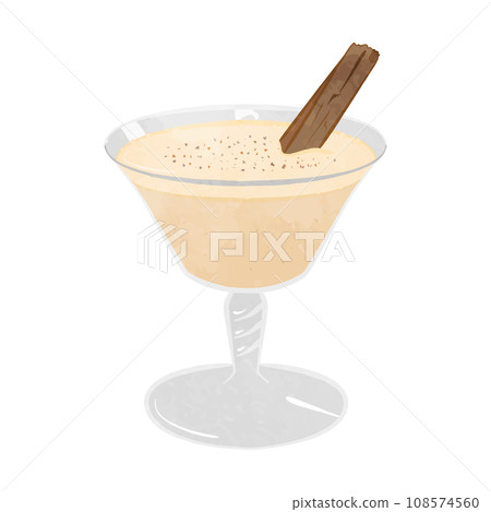 可愛的蛋酒飲料插畫01 108574560