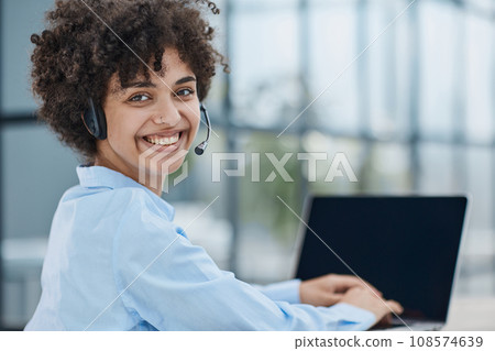woman in the office sleeping at the workplace at the computer woman in the office sleeping at the workplace at the computer 108574639