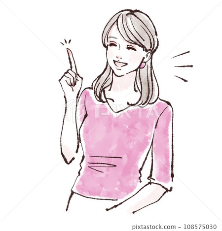 給予解釋的婦女/女孩的插圖素材 給予解釋的婦女/女孩的插圖素材 108575030