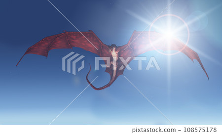 Red Dragon Attacking out of the Sun Red Dragon Attacking out of the Sun 108575178