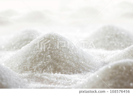 Refined sugar. Shape of sugar hills close up Refined sugar. Shape of sugar hills close up 108576456