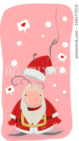 Cartoon vector illustration of fun Santa Claus . vector Cartoon vector illustration of fun Santa Claus . vector 108577018