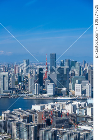 [城市景觀] 從上方看的東京城市景觀 108577629