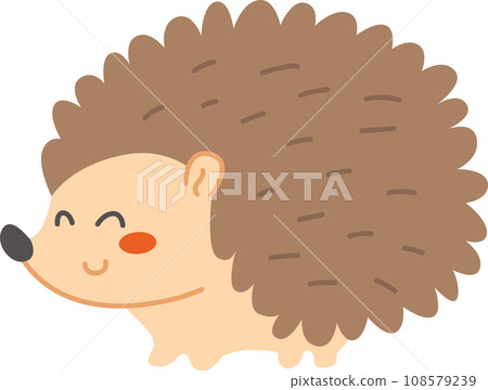 Cute Hedgehog Character Vector Flat Illustration Cute Hedgehog Character Vector Flat Illustration 108579239
