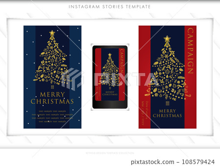 Christmas vertical template 09, SNS posting, campaign, story 108579424