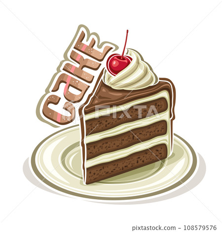 Vector logo for Chocolate Cake 108579576