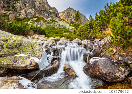 Wild creek in The Mlynicka Valley at late autumn period. 108579622
