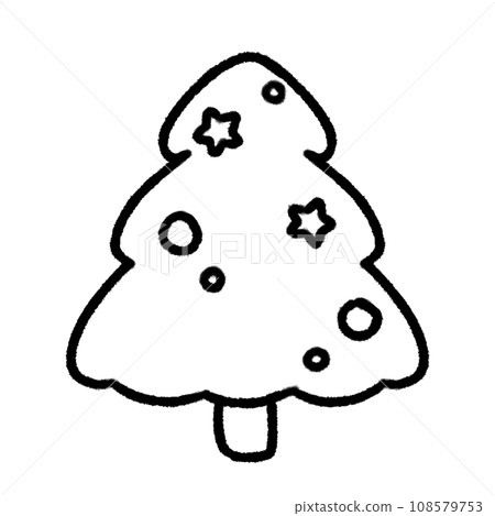 Cute Christmas tree Doodle element, Festival signs and symbols, Hand drawn in doodle style Cute Christmas tree Doodle element, Festival signs and symbols, Hand drawn in doodle style 108579753