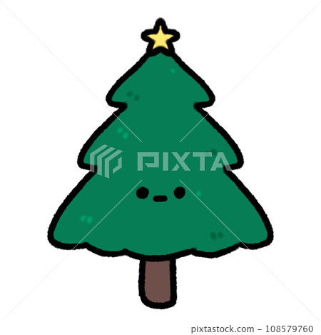 Cute Christmas tree Doodle element, Festival signs and symbols, Hand drawn in doodle style Cute Christmas tree Doodle element, Festival signs and symbols, Hand drawn in doodle style 108579760