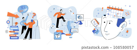 Self development. Vector illustration. Growing as individual requires commitment to self development The concept self development emphasizes personal growth and progress Developing self consciousness 108580057