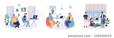 Office leisure vector illustration. Finding leisure time in office allows individuals to engage with others in society The workplace serves as platform for community engagement and leisure activities Office leisure vector illustration. Finding leisure time in office allows individuals to engage with others in society The workplace serves as platform for community engagement and leisure activities 108580059