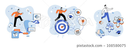 Personal growth. Vector illustration. Self awareness plays significant role in personal growth and development Progress is measure personal growth and advancement Creativity fosters personal growth 108580075