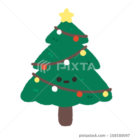 Cute Christmas tree Doodle element, Festival signs and symbols, Hand drawn in doodle style Cute Christmas tree Doodle element, Festival signs and symbols, Hand drawn in doodle style 108580097