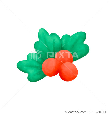 Christmas wreath watercolor illustration, Cute Doodle element 108580111